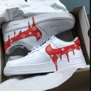 customized louis voution air force 1